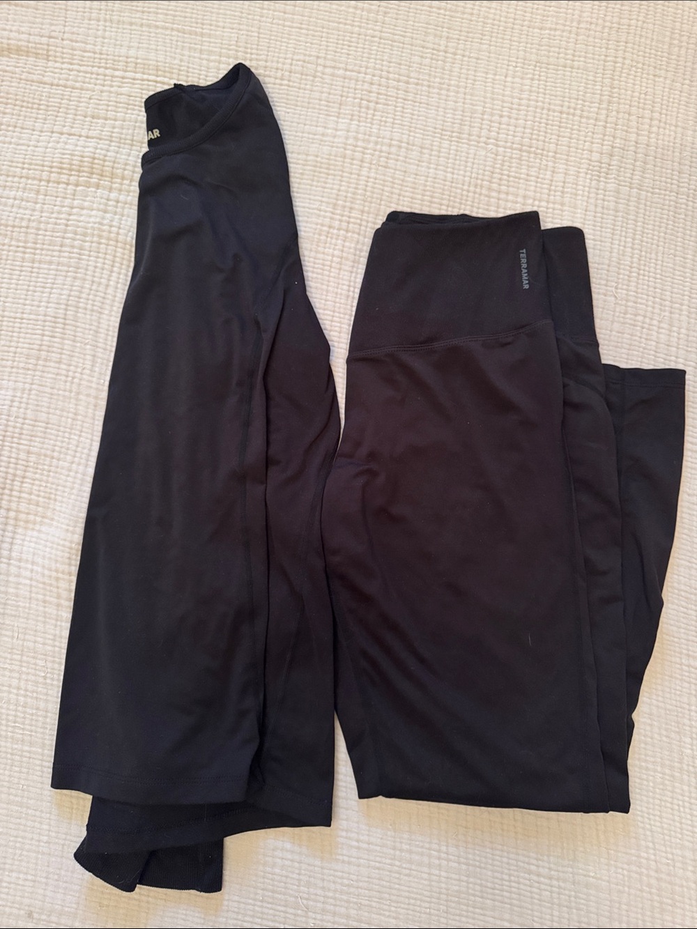 Terramar 2.0 Women’s Black Thermal Long John Base Layer Set - Size Large